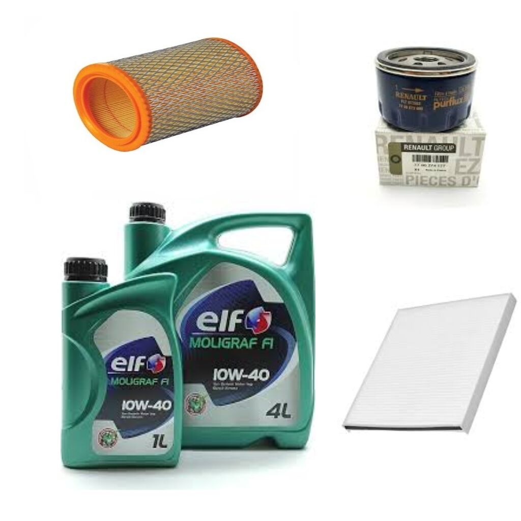 Scenic 1-I Yağ Bakım Seti 2.0 8V F3R (1995-2001) (Motor Yağı+Yağ+Hava+Polen Filtre)